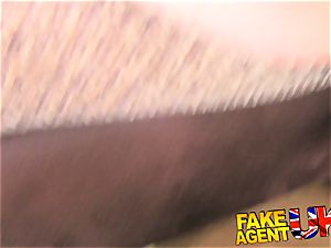 FakeAgentUK Deep gargling and ass-fuck from timid amateur