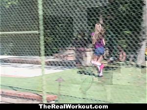 TheRealWorkout Kimber Lee torn up By Her Soccer Coach